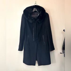 Elie Tahari - Black Wool-blend Coat - MP
